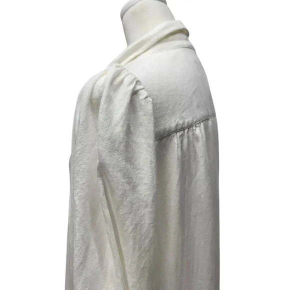 Lisa Marie Fernandez xTarget White Linen Button Up Cutout Shirtdress Size 4 - Picture 12 of 16